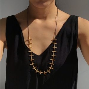 Madewell geometric minimal design gold necklace